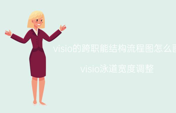 visio的跨职能结构流程图怎么画 visio泳道宽度调整？